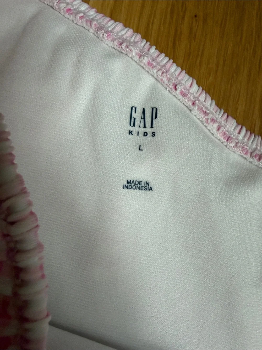 GAP Pink Gingham One-Shoulder Ruffle Bikini Set | LIKE NEW!